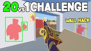 WHOLE SERVER vs ME USING quotWALL HACKSquot CHALLENGE  Unturned [upl. by Ahseya]