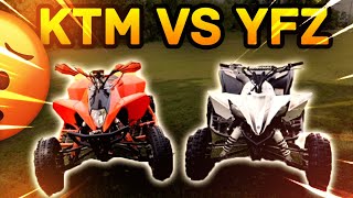 Brand new Yamaha YFZ 450r vs old school KTM 450 [upl. by Myca]