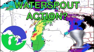 Waterspouts Likely Over Lake Michigan Tomorrow AfternoonNight Great Lakes Weather [upl. by Etti]