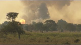 ESCAPE FROM BENTIU AS TROOPS ADVANCE  BBC NEWS [upl. by Oisorbma]