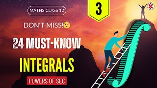 🔥 24 MUSTKNOW TRIGONOMETRIC INTEGRALS  Integration Class 12 Part  3 integration mathsbetter [upl. by Yelserp69]