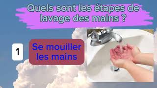 Projet 1 séquence 1 Les étapes de lavage des mains 1 année moyenne français [upl. by Dovev]