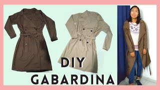 DIY GABARDINA LARGA SUPER ECONOMICA  Y FACIL  NALLELY REYES [upl. by Gorlicki298]