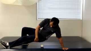 How To Mobilize Stretch Hip Muscles With Tennis Ball [upl. by Llenahs]