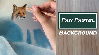 Drawing a FOX using PAN PASTELS  Part 1  Blurry Background [upl. by Jehias320]