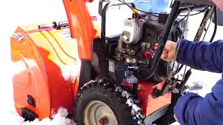 Snowblower idle surging simple fix [upl. by Annaj]