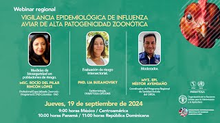 Sesión V del Webinar vigilancia epidemiológica de influenza aviar de alta patogenicidad zoonótica [upl. by Eelah239]