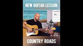 NEW Guitar Lesson Country Roads by John Denver [upl. by Goerke561]