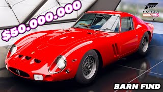 GET FREE 50 MIL Ferrari 250 GTO  Most Expensive Car in Forza Horizon 5  Barn Find Location [upl. by Peih]