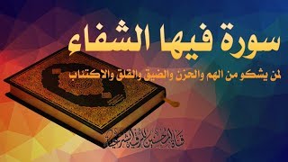 سورة فيها الشفاء السريع لمن يشكو من الهم والحزن والضيق والقلق والاكتئاب بإذن الله [upl. by Nilson]