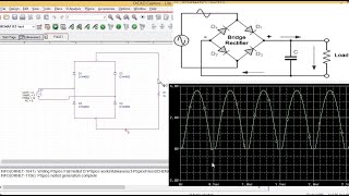 Full Wave Rectifier simulation using PSPICE  Simulate full wave bridge rectifier in PSPICE [upl. by Sibley]