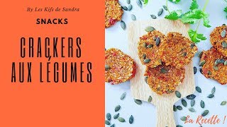 CRACKERS AUX LÉGUMES ET AUX GRAINES SNACKS SALÉS LA RECETTE [upl. by Aeslahc912]