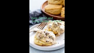 Easy Biscuit and Gravy Recipe A Delicio [upl. by Massie629]