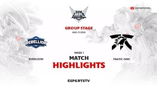 Rebellion vs Fnatic ONIC HIGHLIGHTS MPL ID S14  FNOC VS RBL [upl. by Salome34]