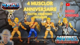 4 MUSCLOR  HEMAN 40ème Anniversaire  Mattel Creations  MOTU Origins  Review 317 [upl. by Akirat]