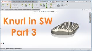 Creating Knurl features in SOLIDWORKS 2017  PART 3 [upl. by Atinuaj]