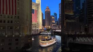 Chicago 🇺🇸❤️❄️ a snowfall dream ❄️🥰📍Chicago Riverwalk and DuSable Bridge views from Wacker Drive 🇺🇸 [upl. by Ednalrym]