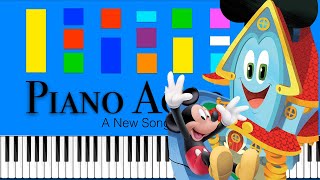 Mickey Mouse Funhouse Theme Song Slow easy Medium 4K Piano Tutorial [upl. by Ploss530]