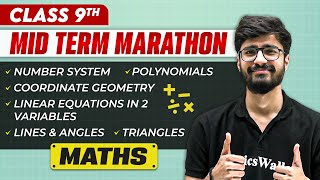 Complete CBSE Maths  Class 9th  MID Term in One Shot  Marathon Series 🔥 [upl. by Buffum]