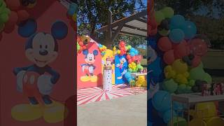 Mickey Mouse Club House 1st Birthday balloon decorations [upl. by Yrtnahc]