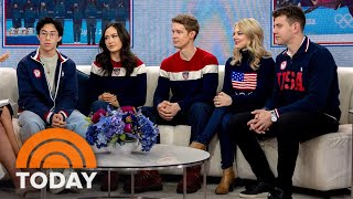 US Olympic figure skaters talk getting gold 2 years after Beijing [upl. by Ayotnahs233]