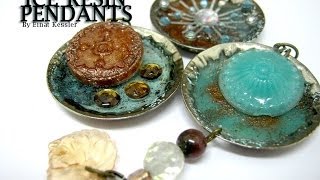 Mixed Media Ice Resin Pendants [upl. by Navannod574]