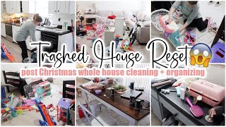 ✨TRASHED HOUSE CLEAN WITH ME  Whole House Clean  Organize  Cleaning Motivation [upl. by Pacifa366]