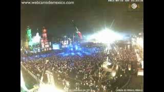 Celebration of Mexico Independence visible from Mexico City timelapse  September 1516 2012 [upl. by Noislla745]