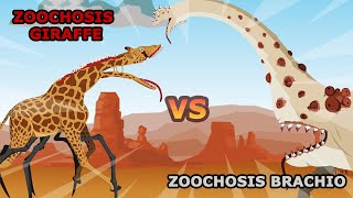 Zoochosis Giraffe vs Zoochosis Brachio  Monster Animation [upl. by Leila843]