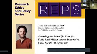 Research Ethics amp Policy Series REPS Jonathan Kimmelman PhD [upl. by Leanna]