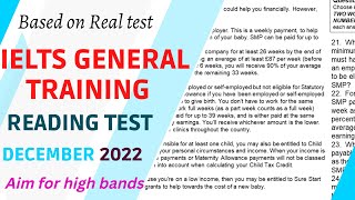 IELTS reading general training test with answers DECEMBER 2022 [upl. by Barina609]