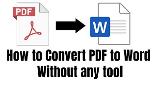 How to convert PDF to Word 2024 ✅ PDF to Word Converter  Sidra Rafiq [upl. by Thorwald559]