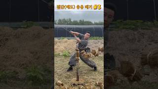 진검베기  짚단예도 응용 베기 3 straw swordsmanship cuttingskills martialarts korea sword [upl. by Chenee]