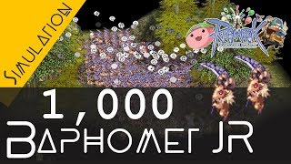 Ragnarok Online Simulation 1000 BAPHOMET JR Farming zeny [upl. by Zischke]