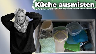 Küche ausmisten Teil 1 Vorräte entrümpeln Tupperware organisieren und KrimskramsLade ausmisten [upl. by Bonns]