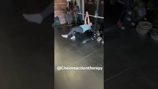 Barbell racked single arm hold dead bug reach [upl. by Tallulah]