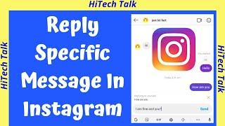 How To Reply A Specific Message In Instagram  instagram message swipe reply [upl. by Aimac627]