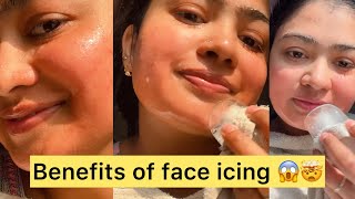 Benefit of face icing 😱🤯face pr icing karne se kya hota h foryou trending beauty skincare [upl. by Noterb]