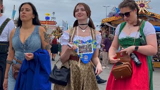 🎡🔥WALKING AROUND OKTOBERFEST  MUNICH 2024🍂  BEAUTIFUL GIRLS [upl. by Granny]