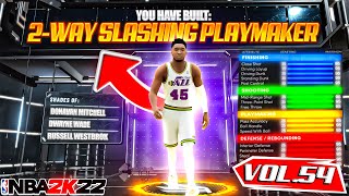 BEST 2WAY SLASHING PLAYMAKER BUILD ON NBA 2K22 RARE BUILD SERIES VOL 54 [upl. by Inilahs]