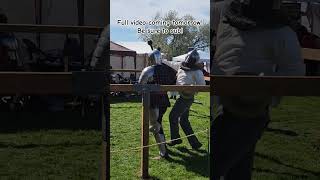 Fighting a knight medieval renfair renaissance renaissancefestival knight swordfighting [upl. by Sardse381]