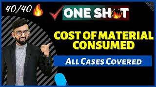 One Shot Revision of Cost of Material Consumed All Cases Covered  NPO Class 12 Accounts  NPO [upl. by Darice]