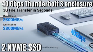 Acasis Thunderbolt 3 SSD Enclosure Review 40Gbps Speed amp RAID Power ⚡  Unboxing amp Test [upl. by Ateerys]