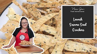 Kitchen Adventure 7 How to Make Lavash Sesame Seed Crackers [upl. by Bravin369]