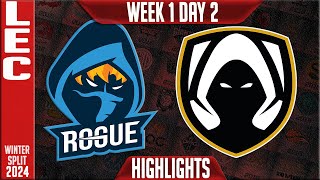 RGE vs TH Highlights  LEC Winter 2024 Week 1 Day 2  Rogue vs Team Heretics [upl. by Ano]