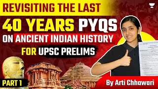 Revisiting the Last 40 years PYQs  Ancient Indian History for UPSC Prelims  Part 1 Arti Chhawari [upl. by Yellah]