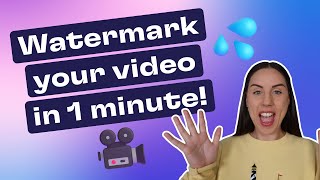 How to watermark your video in 1 minute [upl. by Idihc830]