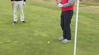 Scotscraig Golf Club  9th Green nice putt and golf ball retrieval Scott Edwards👍 [upl. by Brade356]