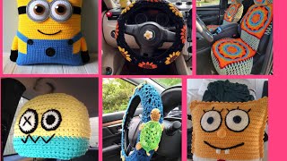 Crochet car accessories  Crochet articles [upl. by Tyrus226]