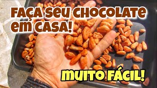 COMO FAZER CHOCOLATE EM CASA  CHOCOLATE CASEIRO COM CACAU [upl. by Aicek]